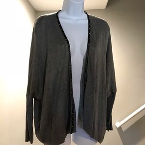 Nordstrom Cardigan w/ Vinyl Trim